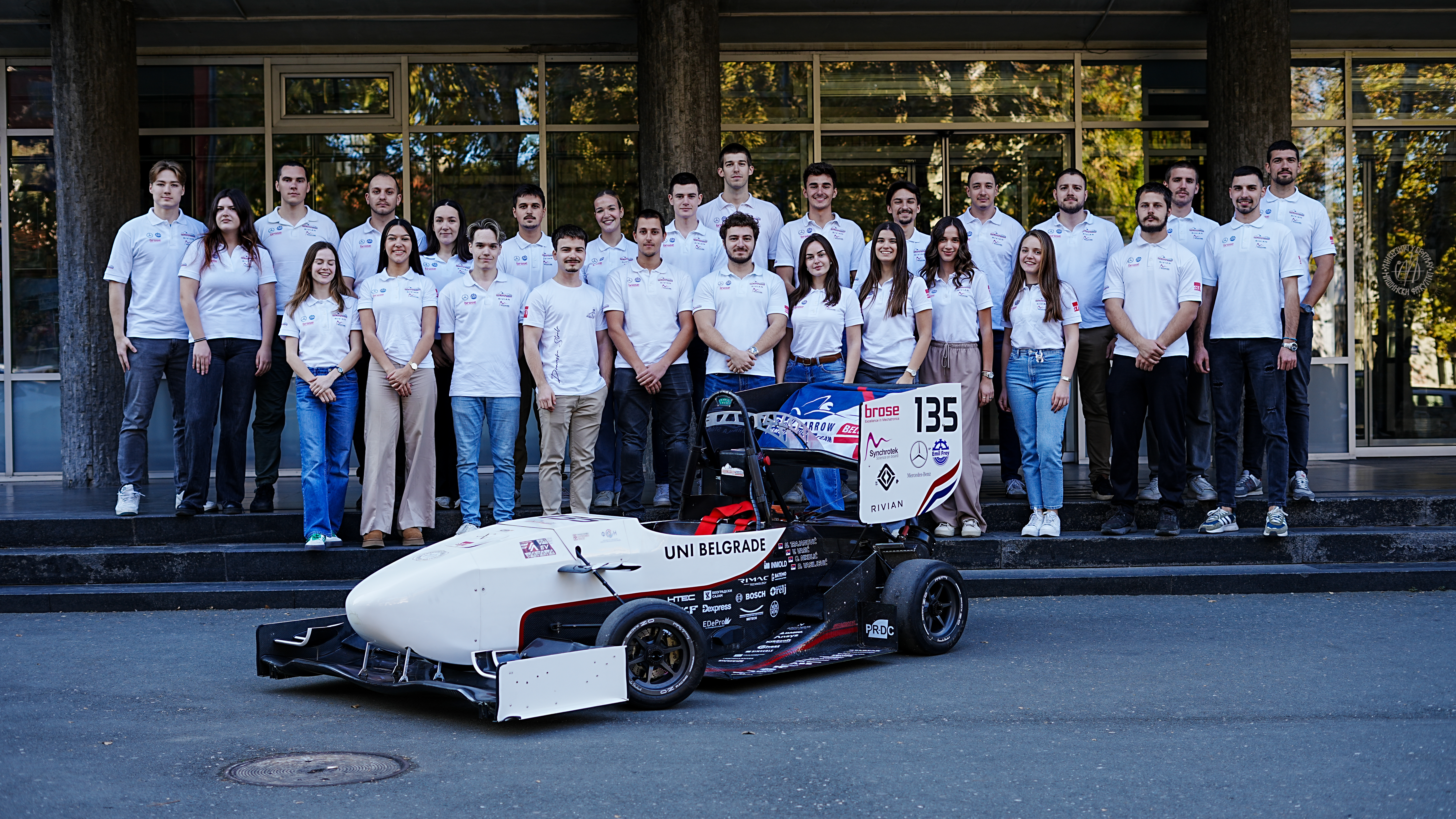 Tim Drumske Strele sa Formula Student bolidom, 2026.